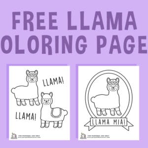 Llama Coloring Pages Featured Image