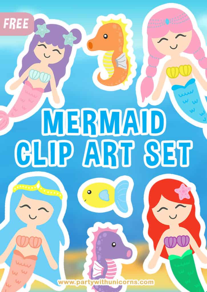 Mermaid Clip Art Set