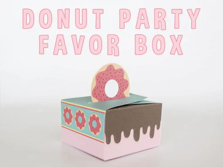 Printable Donut Favor Box for download