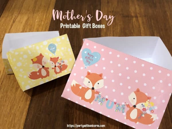 Printable Mother Day Gift Boxes