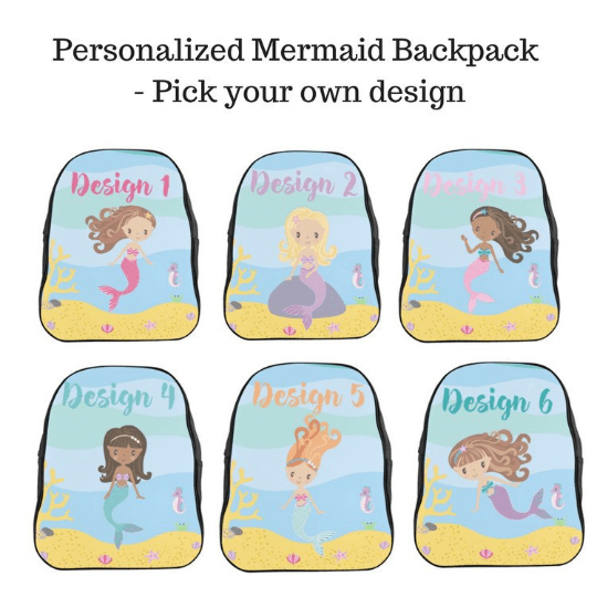 Personalized Mermaid Backpack