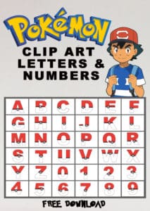 Pokemon Font - Pokemon Ball Clip Art Letters Set - Party with Unicorns