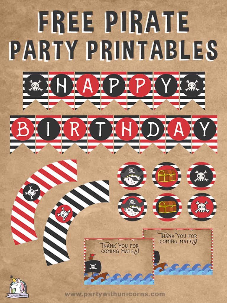 Pirate Party Printables Free Download Party With Unicorns