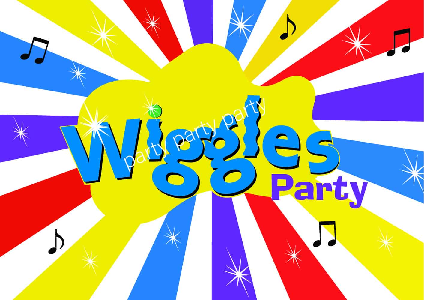 Free Printable Wiggles Birthday Party Backdrop Party With Unicorns 1321