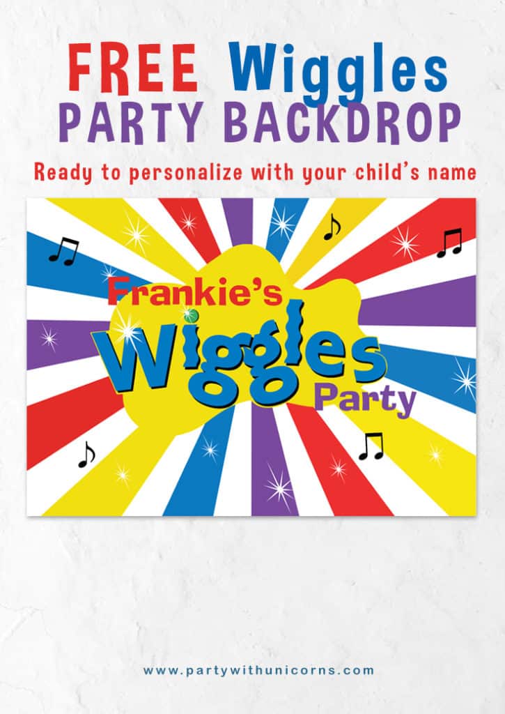 Free Printable Wiggles Birthday Party Backdrop