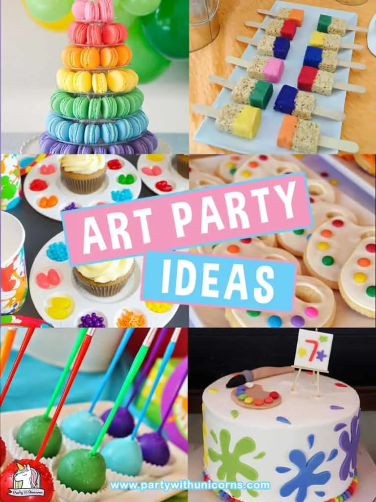 Art Party Cake Topper Canvas and Paint Pallet. Art Party, Rainbow Party  Decorations, Art Birthday Decorations, Painting Art Splat. 