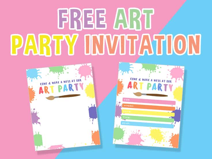 Art Party Invitation Get Your Free Printable