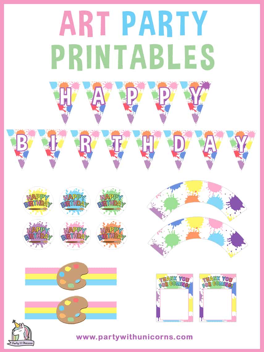 Free Art Party Printables