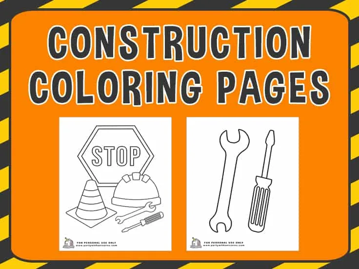 Construction Coloring Pages Featured Image