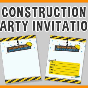 Construction Party Invitation Featured Image
