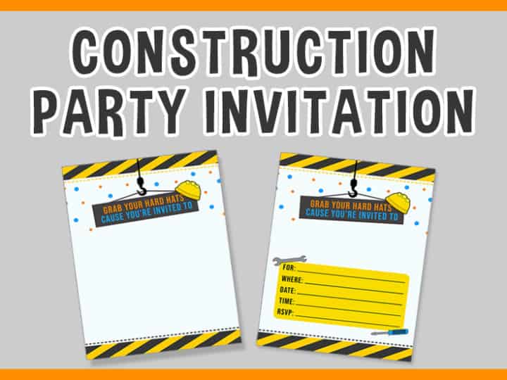 Free Construction Party Printables - Party with Unicorns