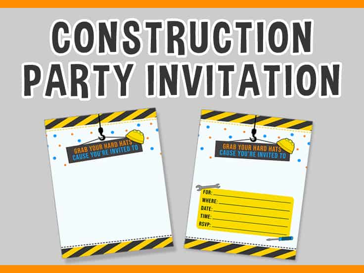 Construction Party Invitation Featured Image