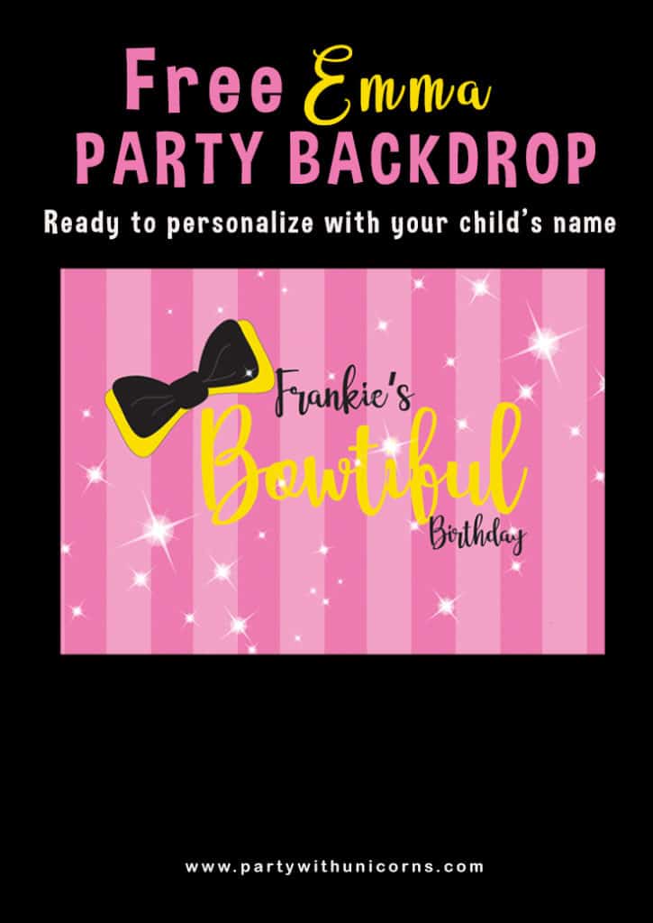 Printable Emma Wiggle Party Backdrop - free printable roblox party invitation in 2019 birthday