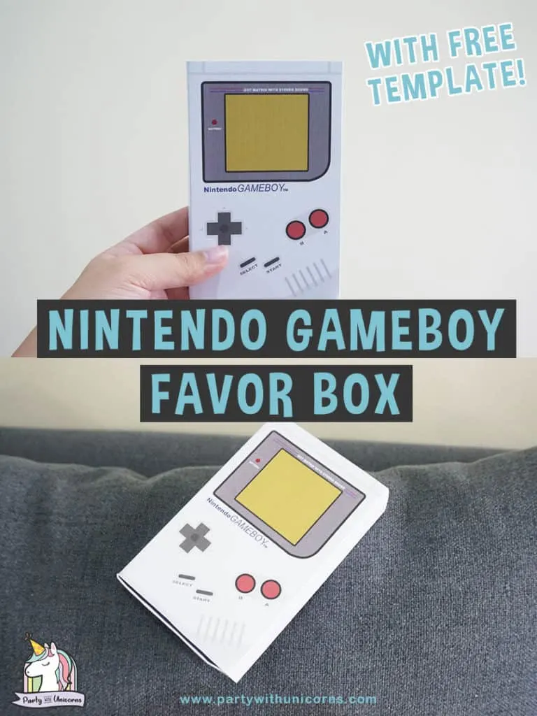 Nintendo Favor Box template