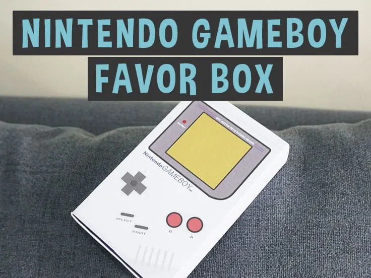Nintendo Gameboy favor box