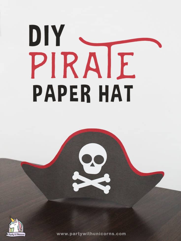 Printable Pirate Hat Template For Kids Party With Unicorns