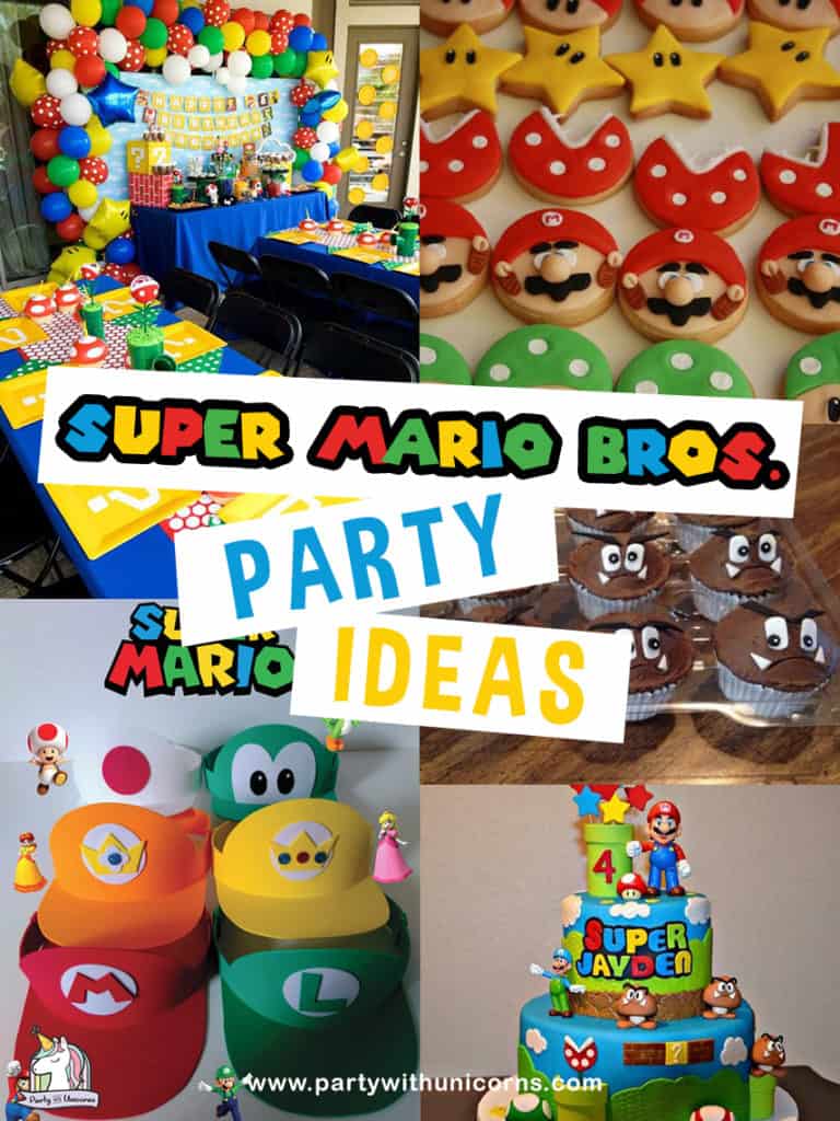 20 awesome super mario party ideas with free super mario party printables party with unicorns