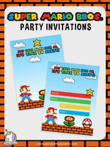 Boy Birthday Card Cute Mushroom Birthday Invite Princess Birthday Invitation FREE Thank You Card Brother Invitation Kids Party Invite