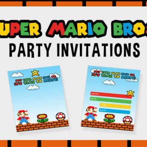 Super Mario Bros Party Invitation