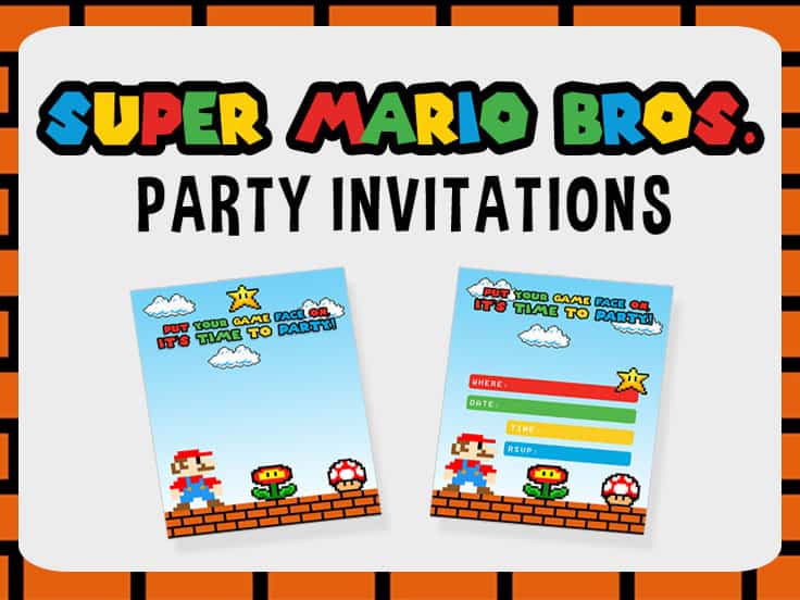 Super Mario Bros Party Invitation
