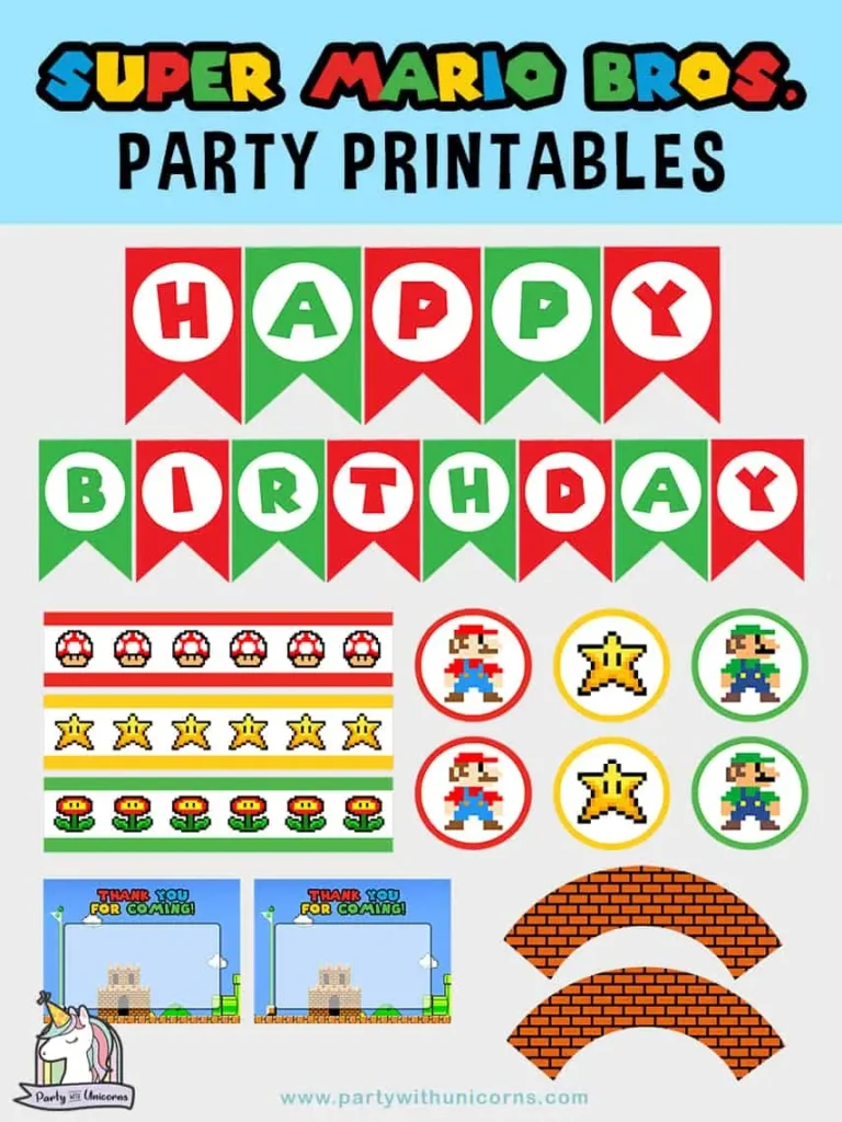 Super Mario Party Printables - Free Download