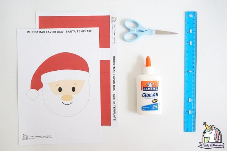 DIY Christmas Gift Bags - Free Printable Templates - Party with Unicorns