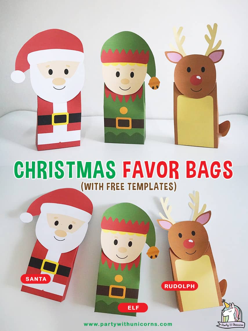 DIY Christmas Gift Bags Free Printable Templates Party With Unicorns