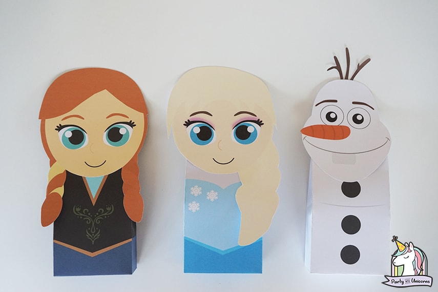 Frozen Favor Bags -DIY Craft for Kids - Party with Unicorns