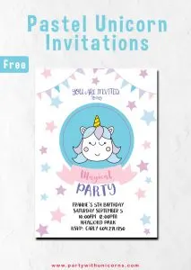 Pastel Unicorn Invitation