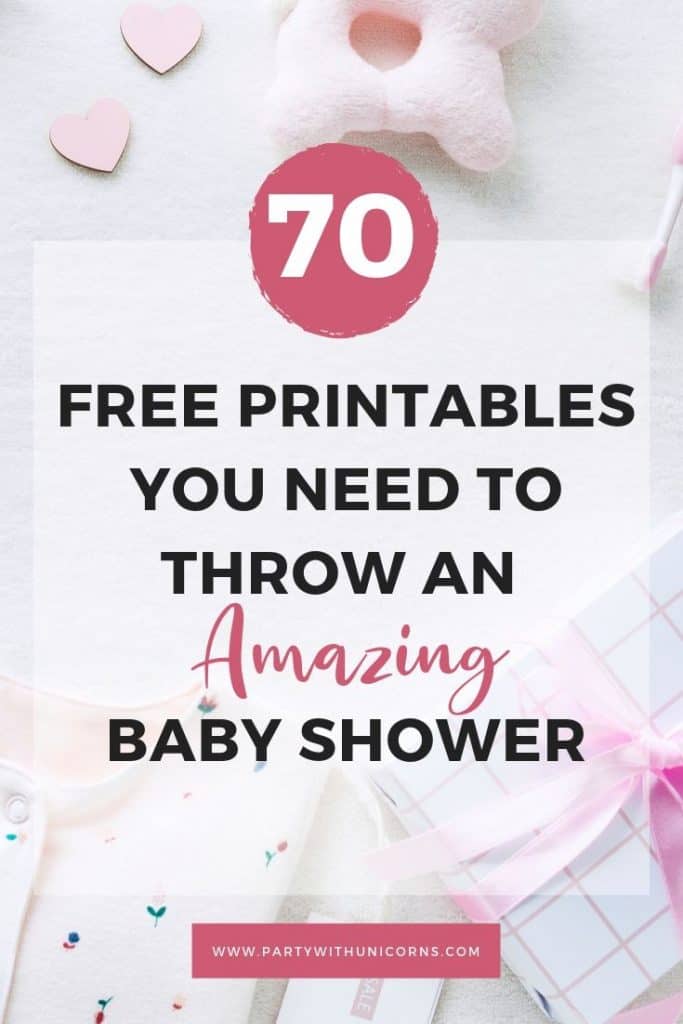 70 Free Baby Shower Printables Party With Unicorns