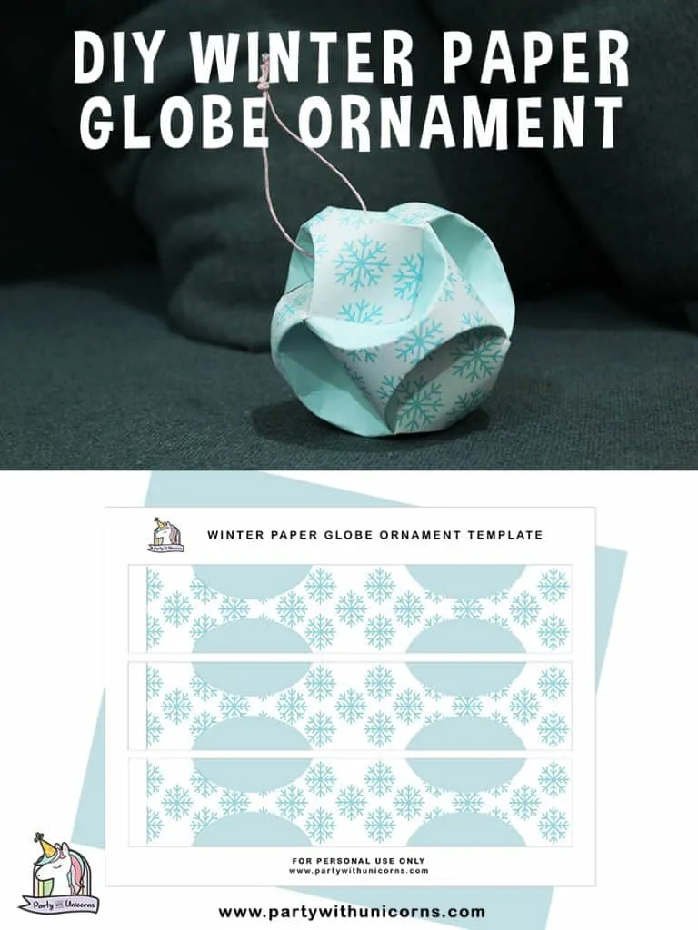 Winter Snowflake Globe Ornament