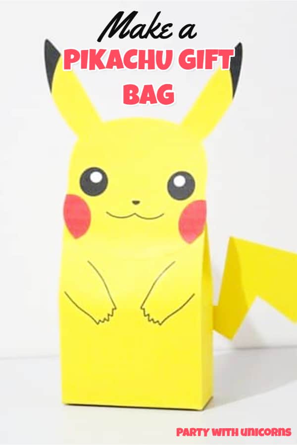 DIY Pikachu Favor Bag - Free Printable Template - Party with Unicorns