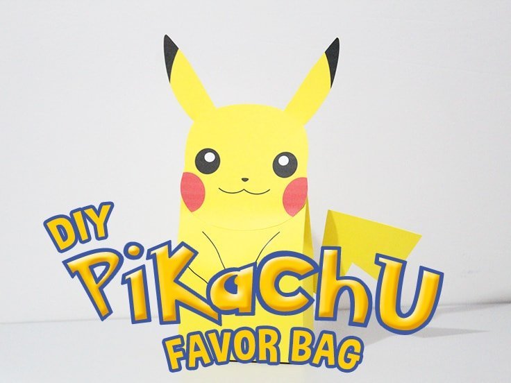 DIY Pikachu Favor Bag - Free Printable Template - Party with Unicorns