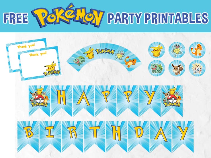 Pok mon Party Printables Free Download Pokemon Cake