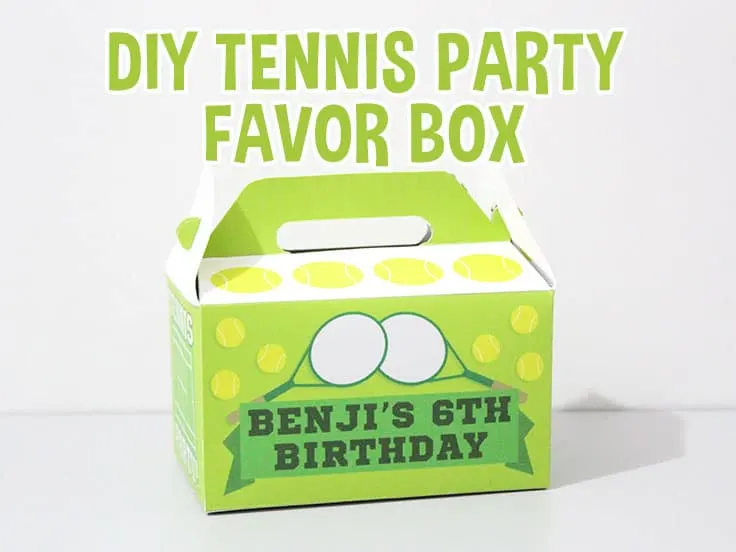 Tennis party Favor Box