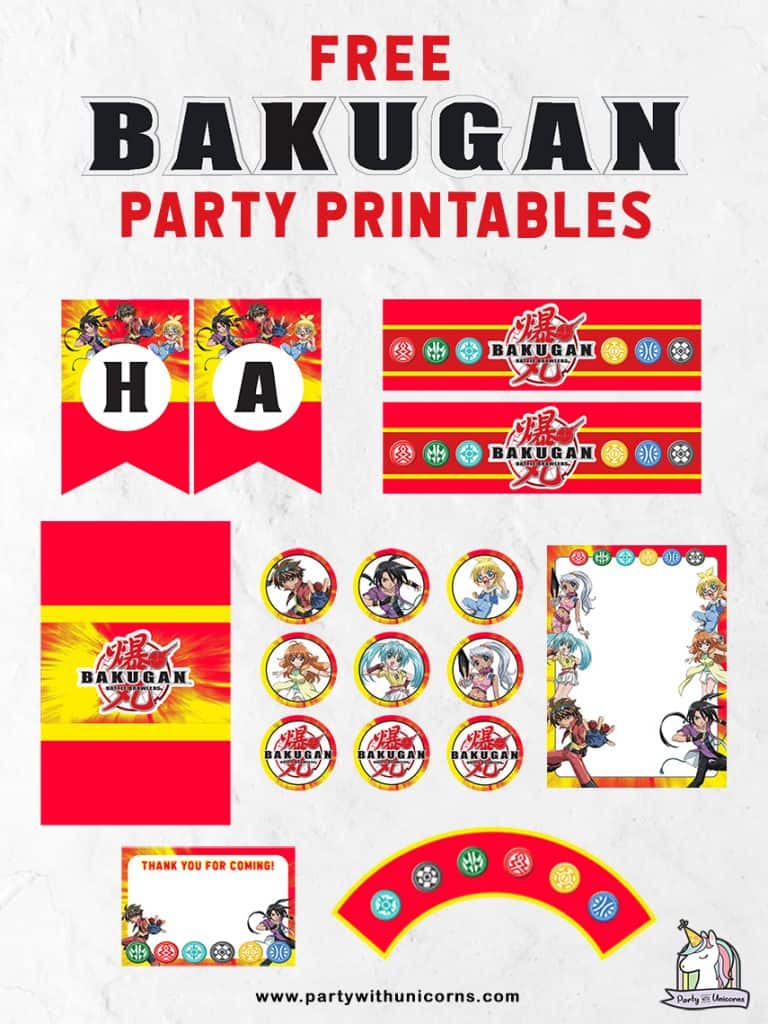 Bakugan Party Printables