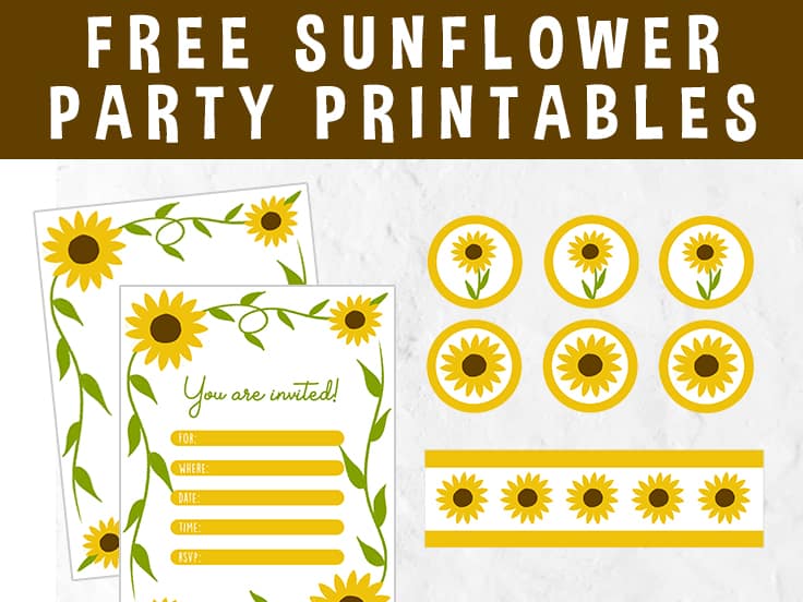 Sunflower Party Printables