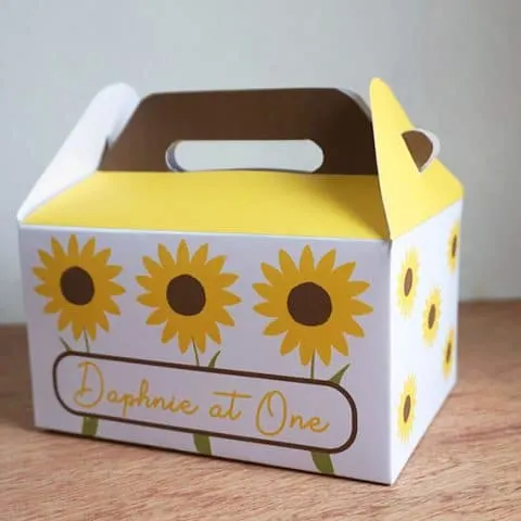 DIY Sunflower Favor Box