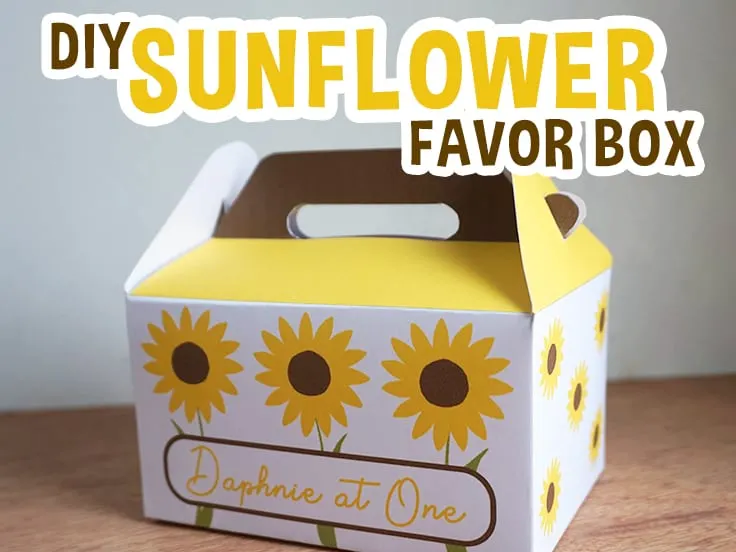 Sunflower Favor Box