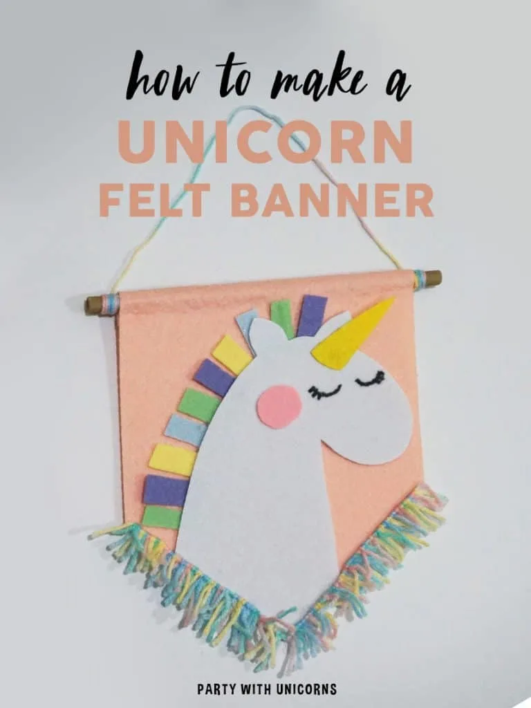 DIY Unicorn Felt Banner