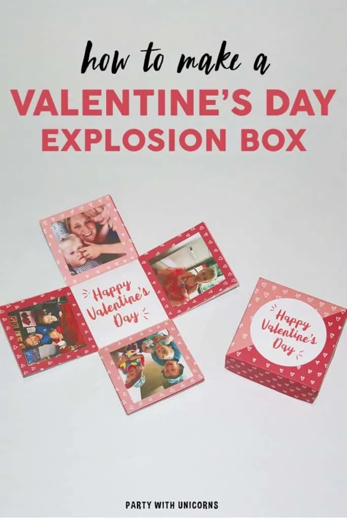 Valentine Exploding Box Craft for Kids with Free Template