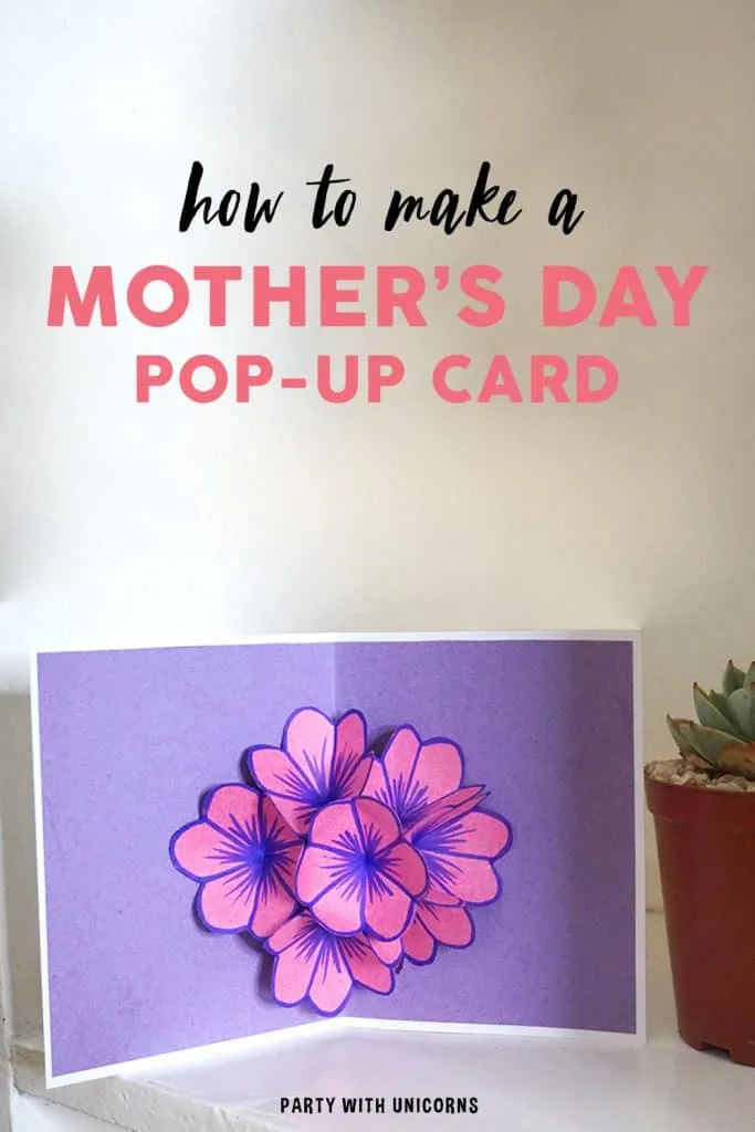 DIY pop-up Mother's Day Pop-up Card. An Easy craft for kids. 