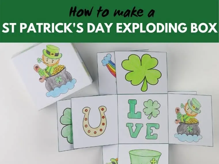 St Patrick's Day Exploding Box Craft for Kids