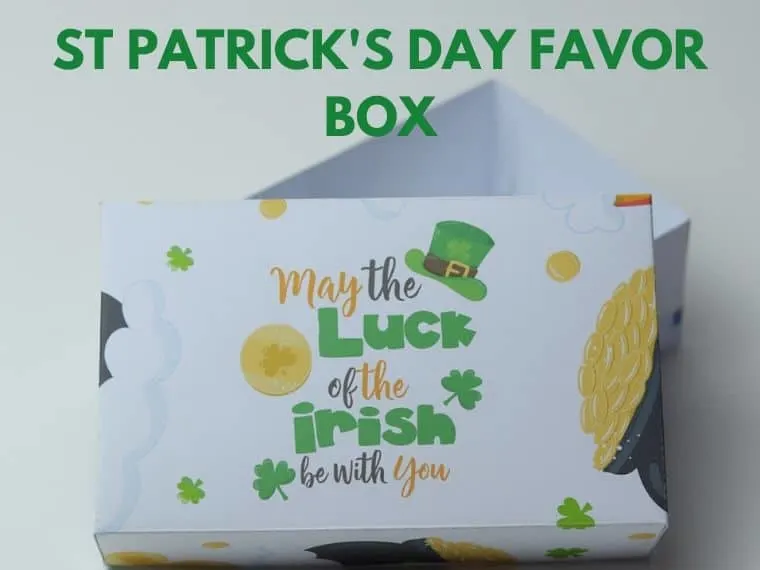 St Patrick's Day Favor box