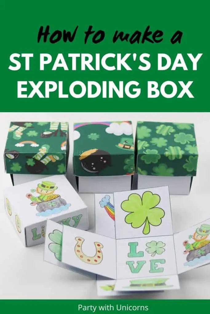 St.Patrick's Day Exploding Box Craft for Kids