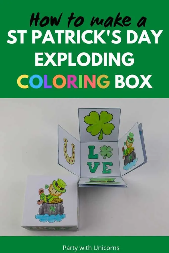 St Patrick's Day Exploding Box Craft for Kids