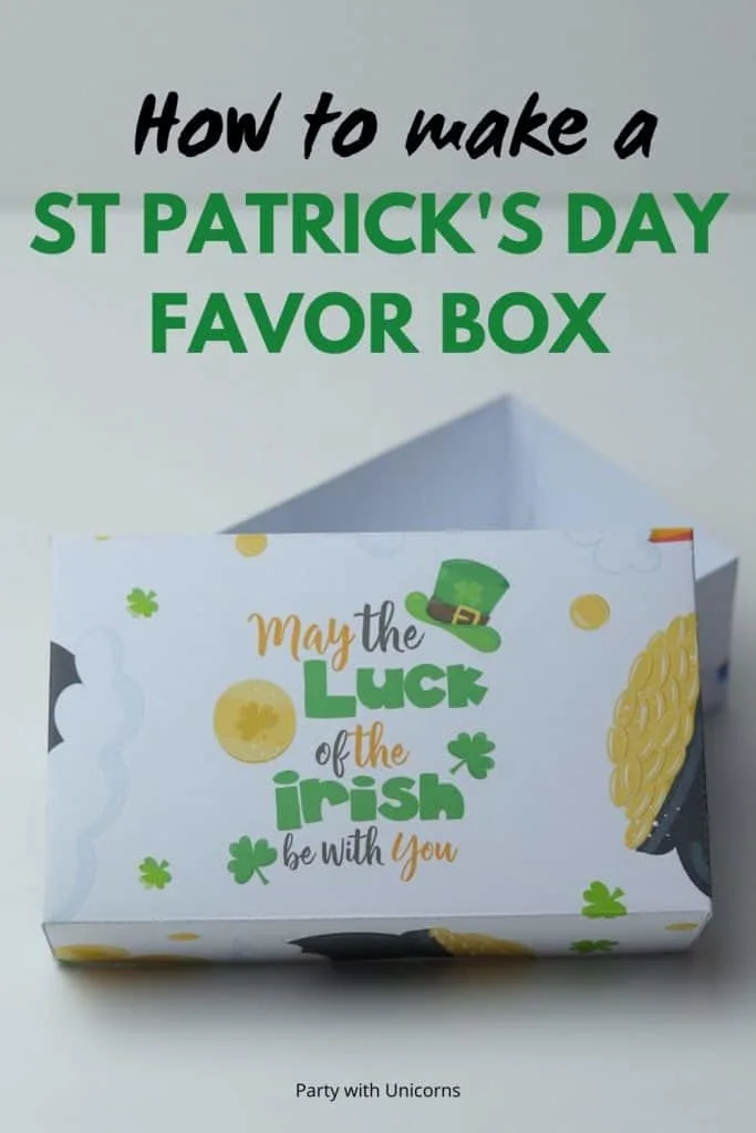 St Patrick's Day Favor Box Template and Tutorial