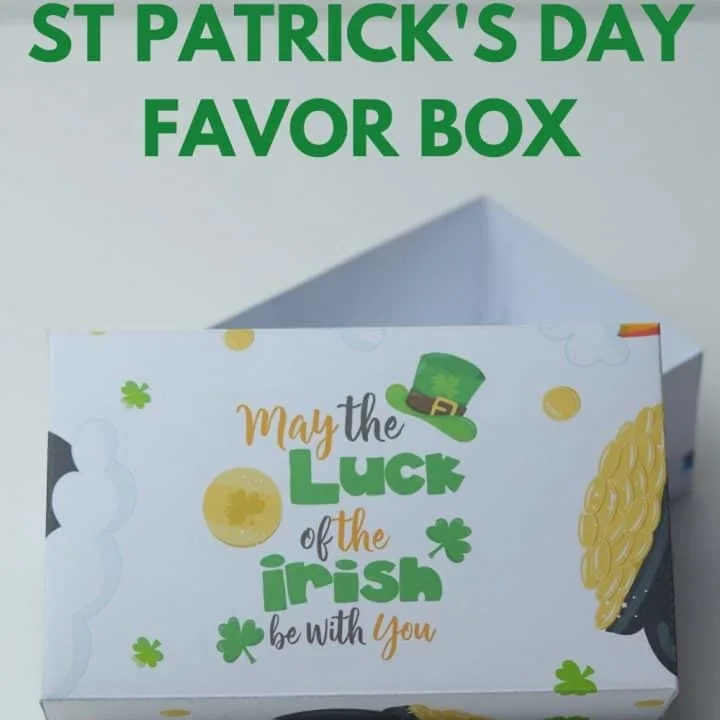 St Patrick's Day Favor Box Template and Tutorial