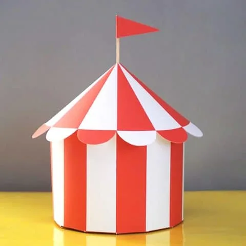 Circus Tent Favor Box