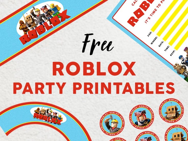 Free Roblox Party Printables - Party with Unicorns